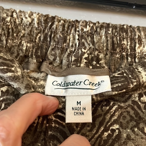 Coldwater Creek linen/ rayon wide legged pants. Size Medium. - Picture 2 of 7